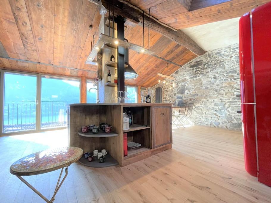 Romantic Home Stone With Amazing View Lake Of Como And Oleandra Laglio Zewnętrze zdjęcie