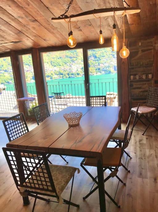 Romantic Home Stone With Amazing View Lake Of Como And Oleandra Laglio Zewnętrze zdjęcie