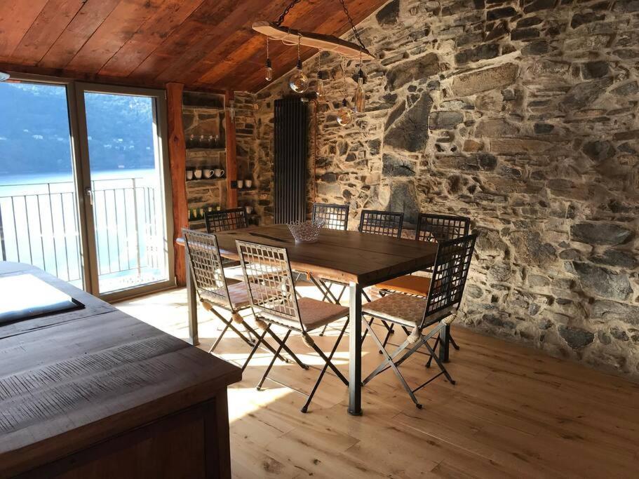 Romantic Home Stone With Amazing View Lake Of Como And Oleandra Laglio Zewnętrze zdjęcie